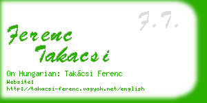 ferenc takacsi business card